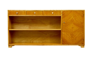 Scandinavian Mid Century Elm Low Open Bookcase — thumbnail 10