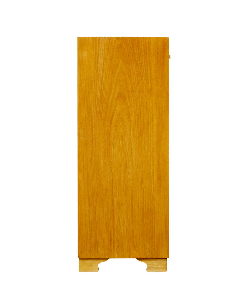 Scandinavian Mid Century Elm Low Open Bookcase — image 7