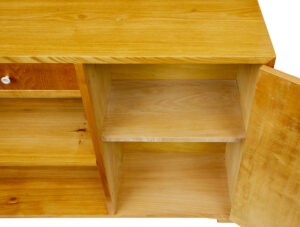 Scandinavian Mid Century Elm Low Open Bookcase — thumbnail 4