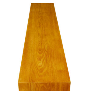 Scandinavian Mid Century Elm Low Open Bookcase — thumbnail 3