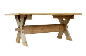 Large Mid 19th Century Swedish Pine Trestle Table — thumbnail 9