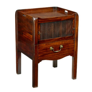 19TH CENTURY GEORGIAN TAMBOUR BEDSIDE TABLE