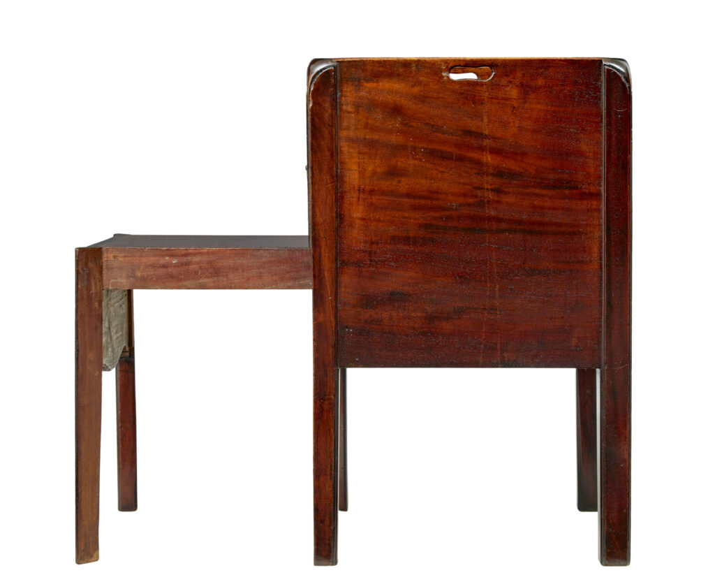 19th Century Georgian Tambour Bedside Table — image 7