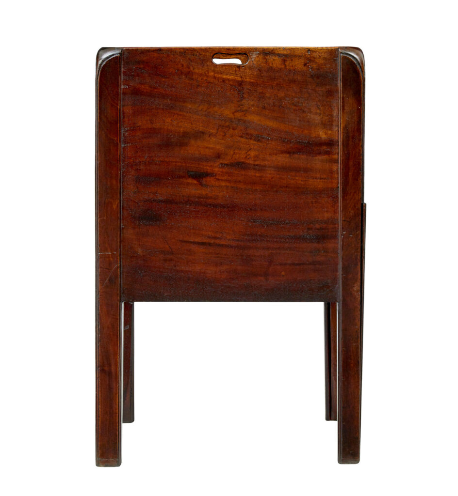 19th Century Georgian Tambour Bedside Table — image 5