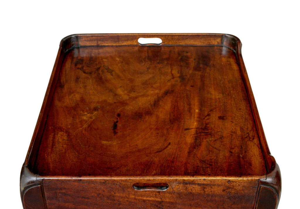19th Century Georgian Tambour Bedside Table — image 4