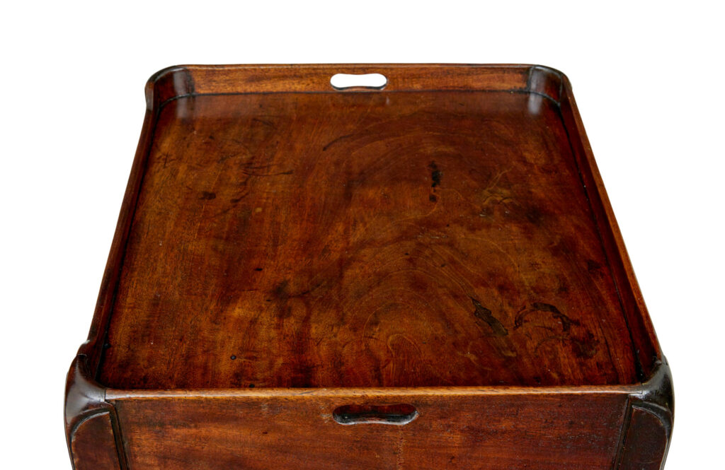 19th Century Georgian Tambour Bedside Table — image 3