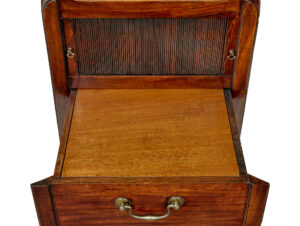 19th Century Georgian Tambour Bedside Table — thumbnail 2