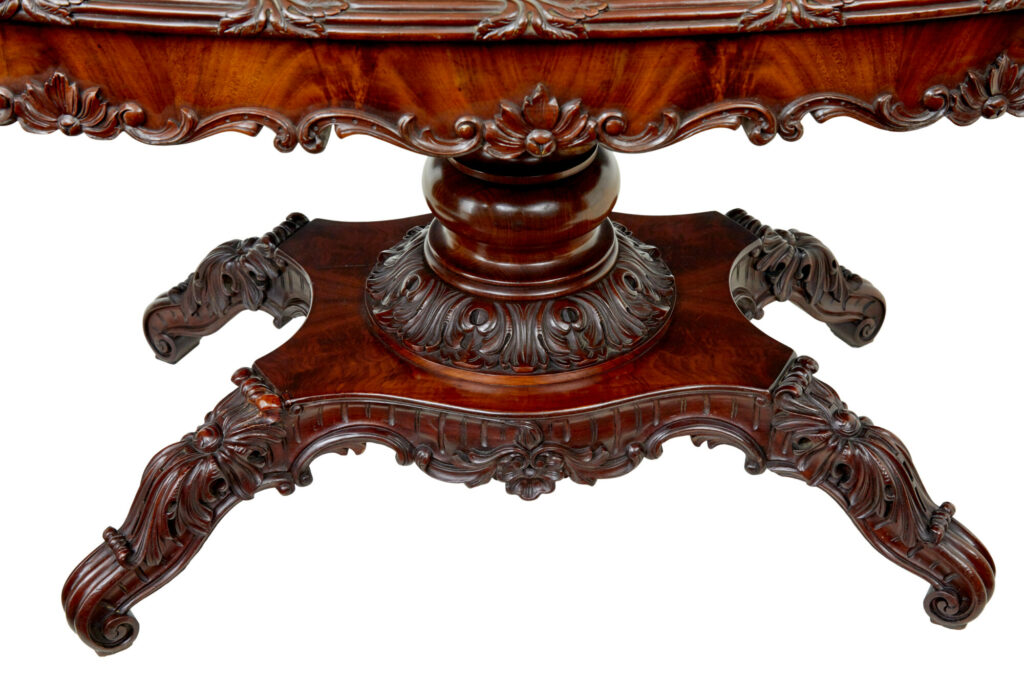 19th Century Hand Carved Oval Center Table — image 7