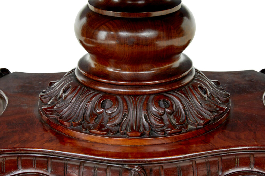 19th Century Hand Carved Oval Center Table — image 4