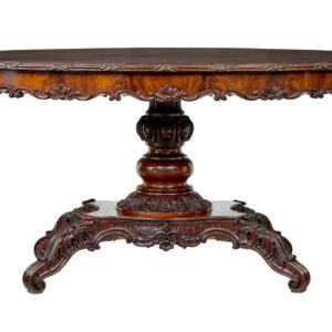 19TH CENTURY HAND CARVED OVAL CENTER TABLE