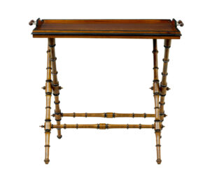 19th Century Walnut Colonial Inspired Butlers Tray on Stand — thumbnail 5