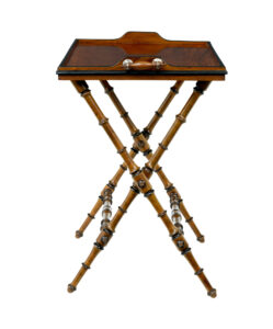 19th Century Walnut Colonial Inspired Butlers Tray on Stand — thumbnail 4