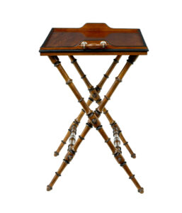 19th Century Walnut Colonial Inspired Butlers Tray on Stand — thumbnail 2