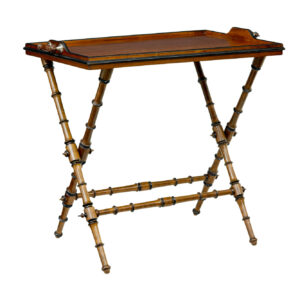 19TH CENTURY WALNUT COLONIAL INSPIRED BUTLERS TRAY ON STAND