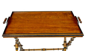 19th Century Walnut Colonial Inspired Butlers Tray on Stand — thumbnail 9