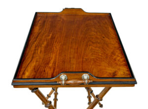 19th Century Walnut Colonial Inspired Butlers Tray on Stand — thumbnail 8