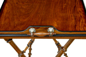 19th Century Walnut Colonial Inspired Butlers Tray on Stand — thumbnail 7