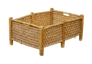 19TH CENTURY SCANDINAVIAN HANDMADE WOVEN BASKET