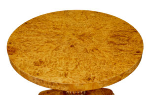 Scandinavian Mid Century Adjustable Burr Birch Coffee Table — thumbnail 7