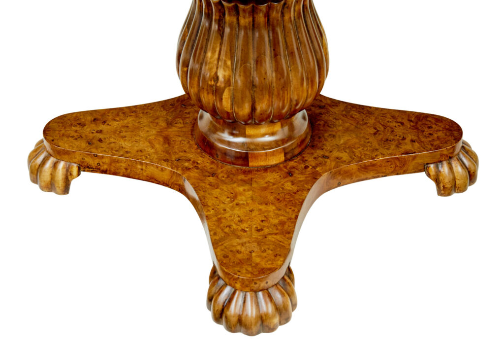 Scandinavian Mid Century Adjustable Burr Birch Coffee Table — image 4