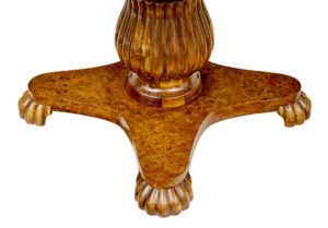 Scandinavian Mid Century Adjustable Burr Birch Coffee Table — thumbnail 4