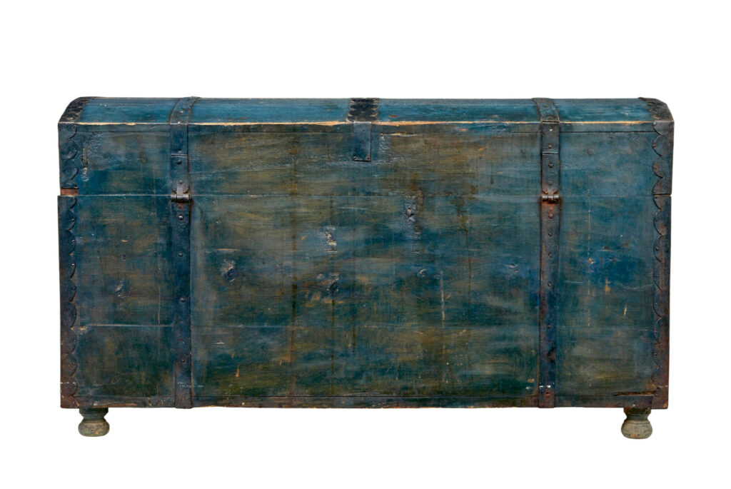 Early 19th Century Hand Painted Swedish Marriage Chest — image 3