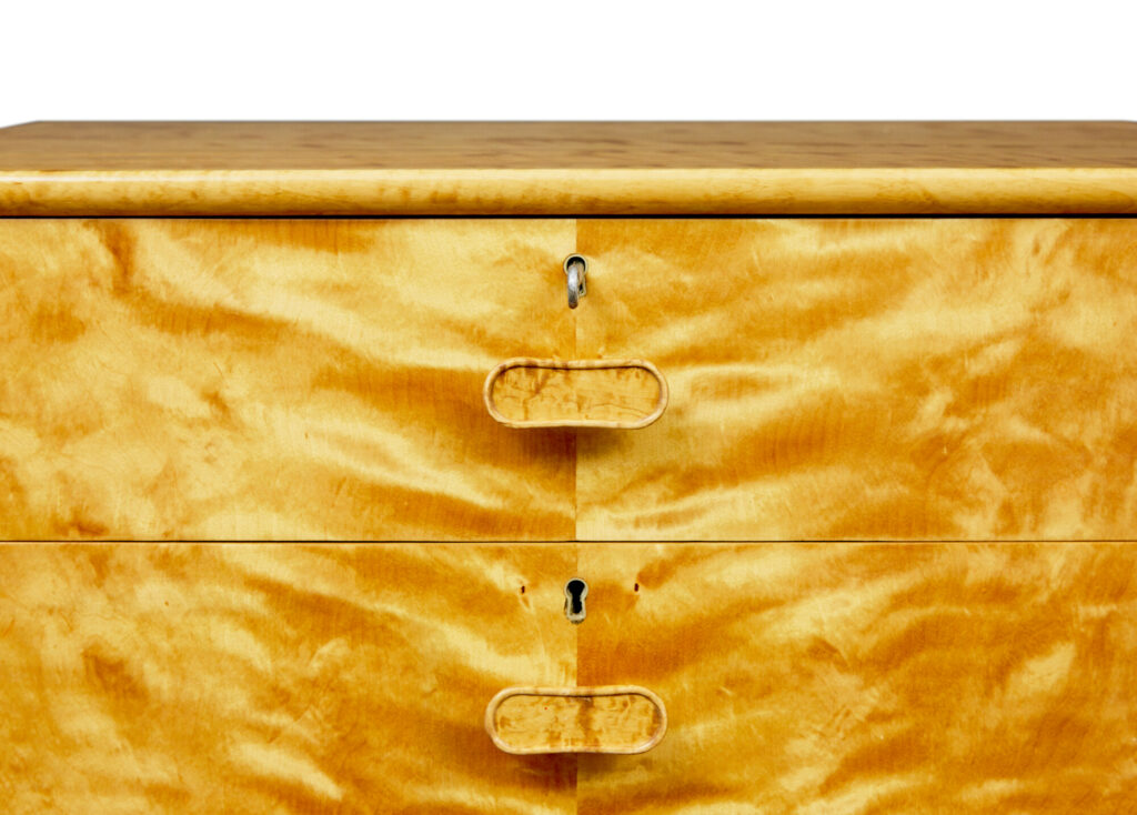 Small Mid Century Swedish Birch Chest of Drawers by Bodafors — image 10