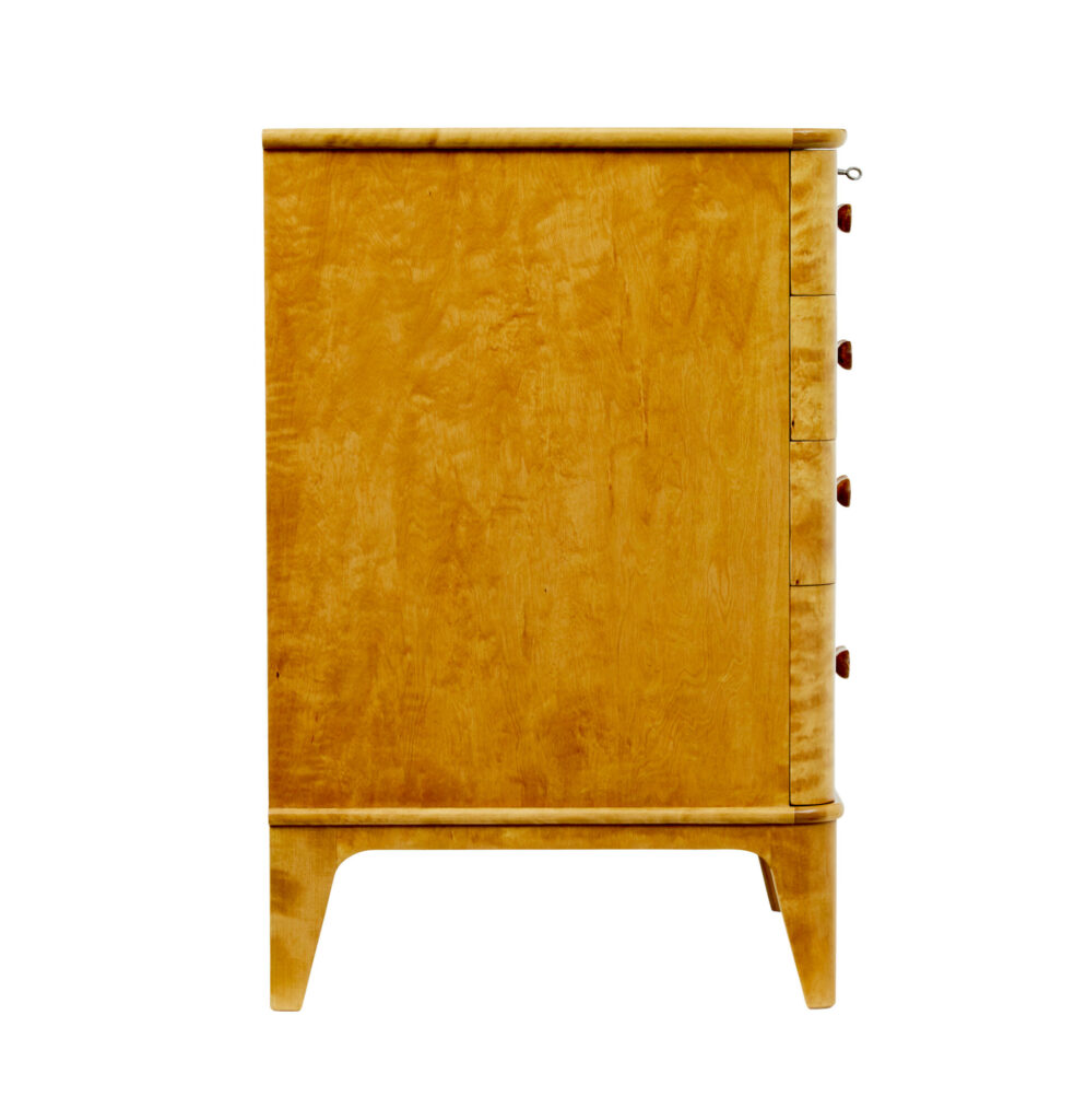 Small Mid Century Swedish Birch Chest of Drawers by Bodafors — image 2