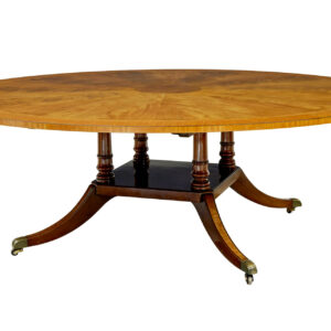 LARGE 20TH CENTURY SHERATON INSPIRED DINING TABLE