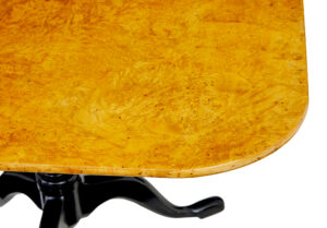 19th Century Swedish Burr Birch Tripod Table — thumbnail 5