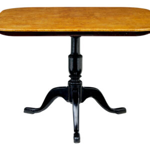 19TH CENTURY SWEDISH BURR BIRCH TRIPOD TABLE