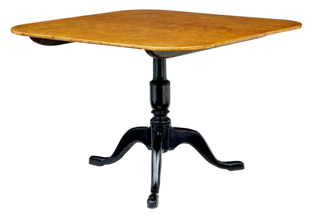 19th Century Swedish Burr Birch Tripod Table — image 3
