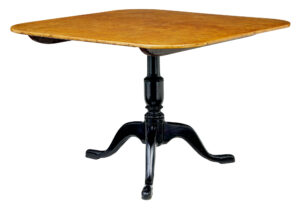 19th Century Swedish Burr Birch Tripod Table — thumbnail 3