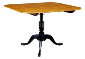 19th Century Swedish Burr Birch Tripod Table — thumbnail 2