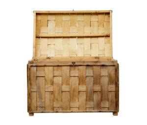 19th Century Rustic Scandinavian Hand Woven Storage Box — thumbnail 7