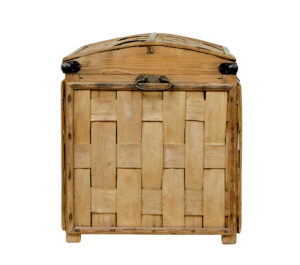 19th Century Rustic Scandinavian Hand Woven Storage Box — thumbnail 6