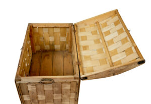 19th Century Rustic Scandinavian Hand Woven Storage Box — thumbnail 2