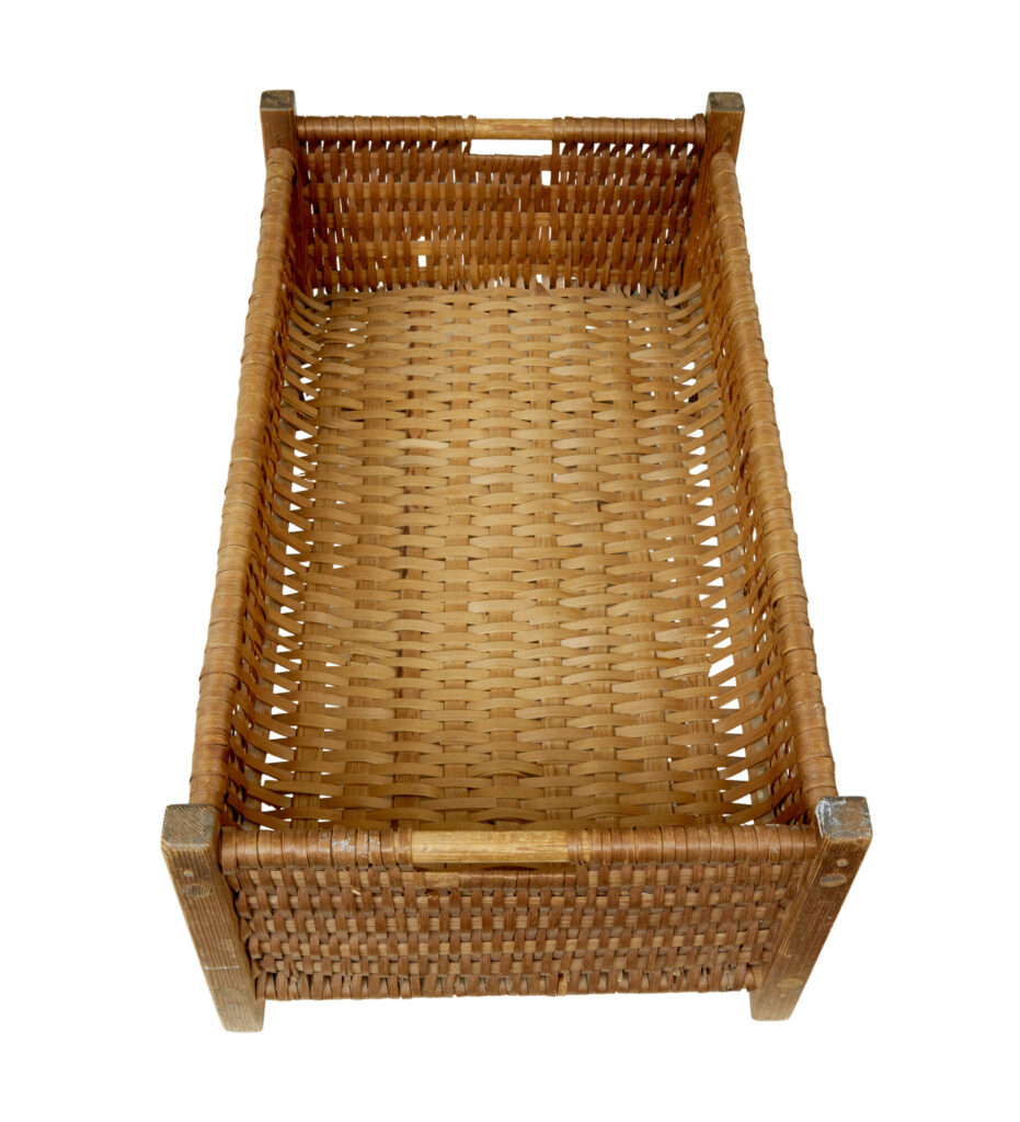 19th Century Swedish Handmade Woven Basket — image 7