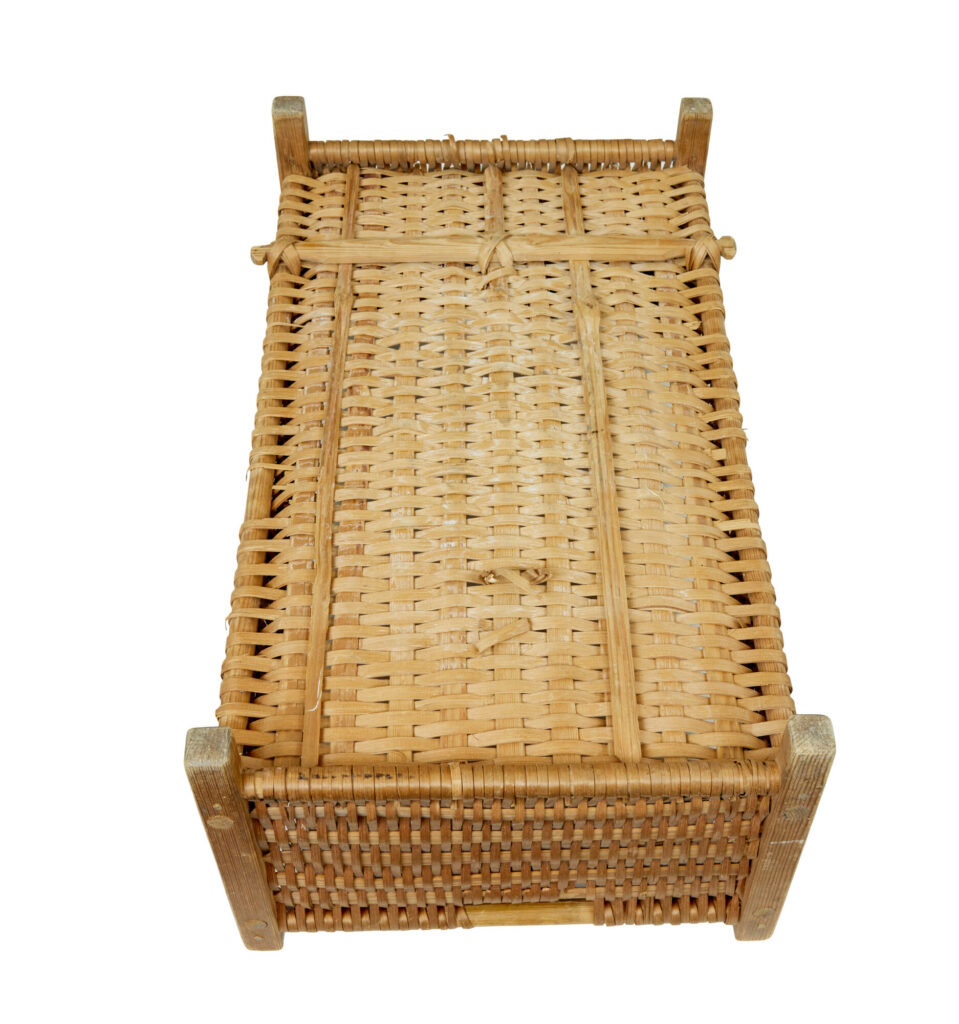 19th Century Swedish Handmade Woven Basket — image 6