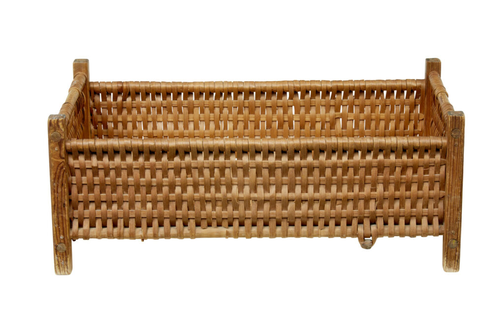 19th Century Swedish Handmade Woven Basket