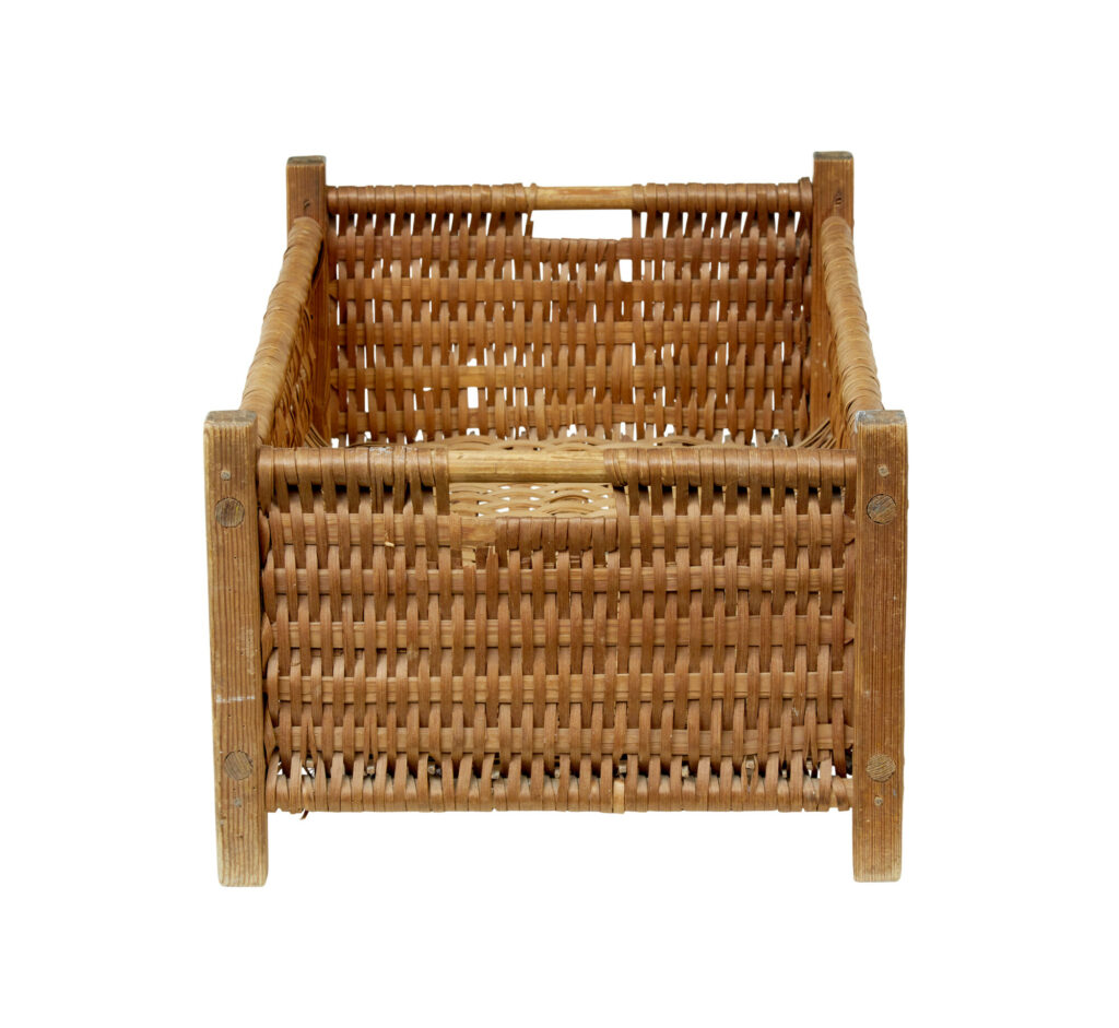 19th Century Swedish Handmade Woven Basket — image 3
