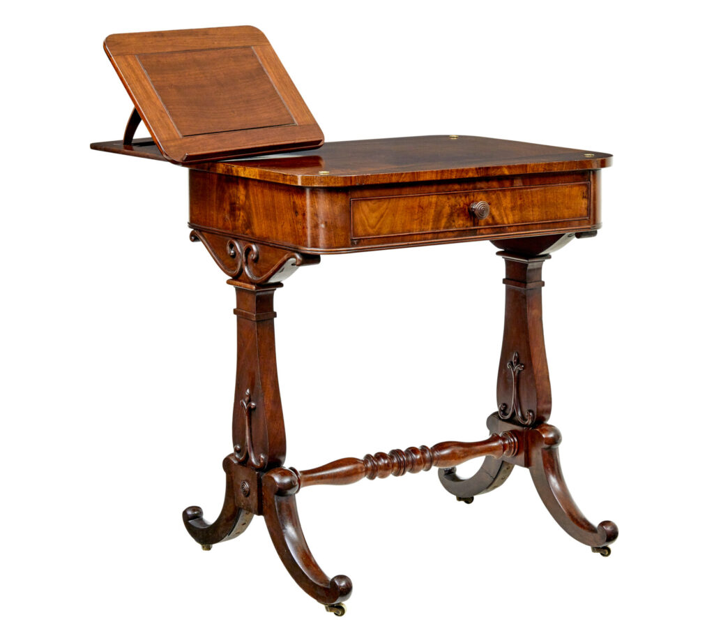 Mid 19th Century Writing Table with Folio Stand