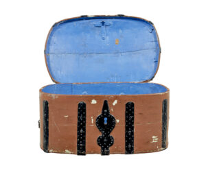 Swedish 19th Century Brown Painted Shaped Strong Box — thumbnail 7