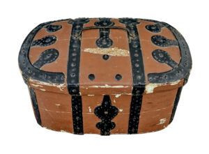Swedish 19th Century Brown Painted Shaped Strong Box — thumbnail 3