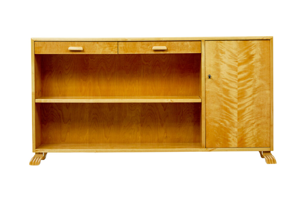 20th Century Swedish Birch Low Open Bookcase — image 10