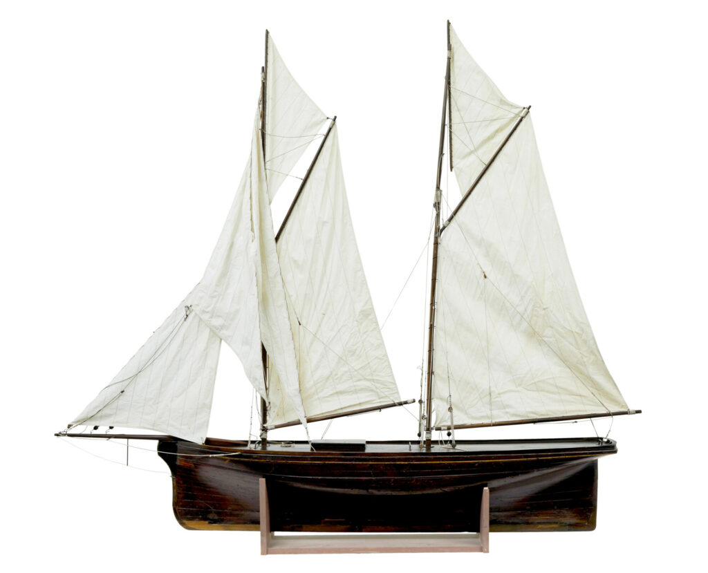 Late 19th Century Scale Model of A Wooden Boat — image 11