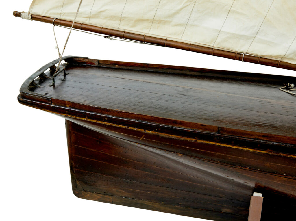 Late 19th Century Scale Model of A Wooden Boat — image 2