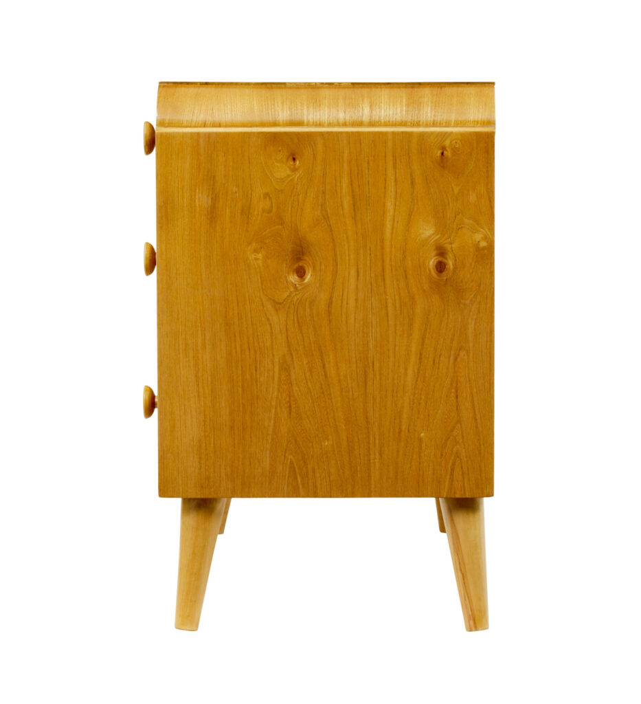 Mid Century Swedish Elm Chest of Drawers — image 7