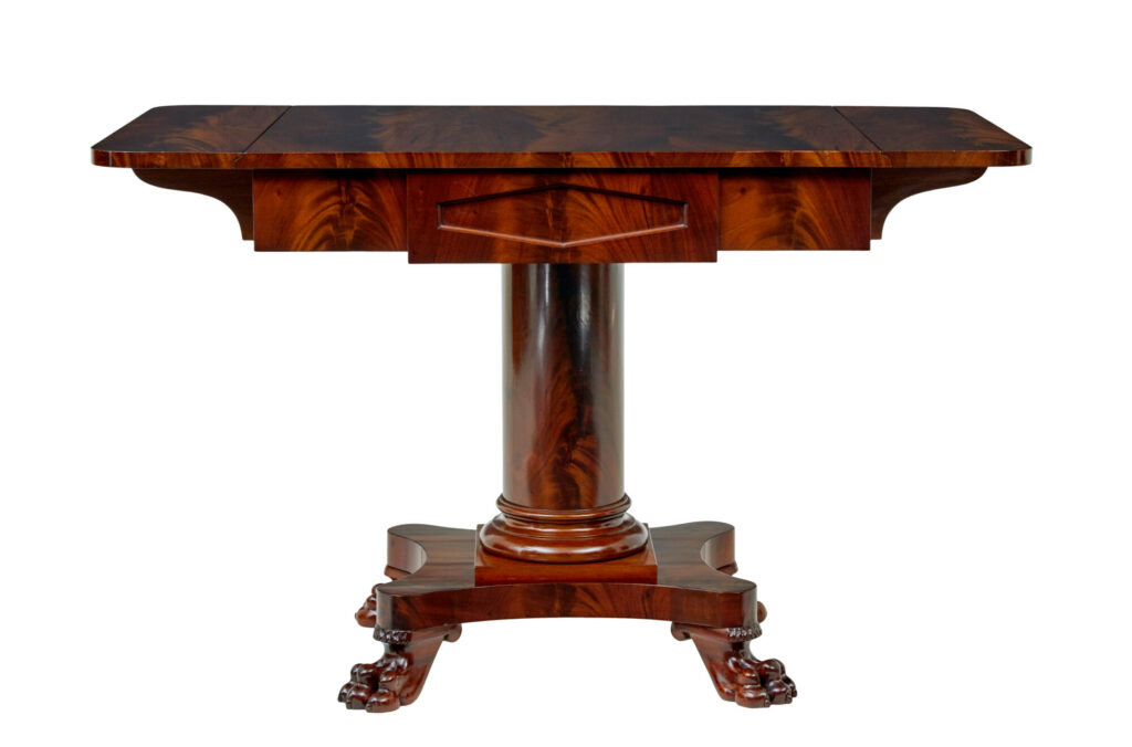 Early 20th Century Scandinavian Empire Revival Sofa Table — image 6