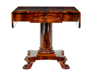 Early 20th Century Scandinavian Empire Revival Sofa Table — thumbnail 9